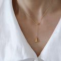 Water droplet necklace