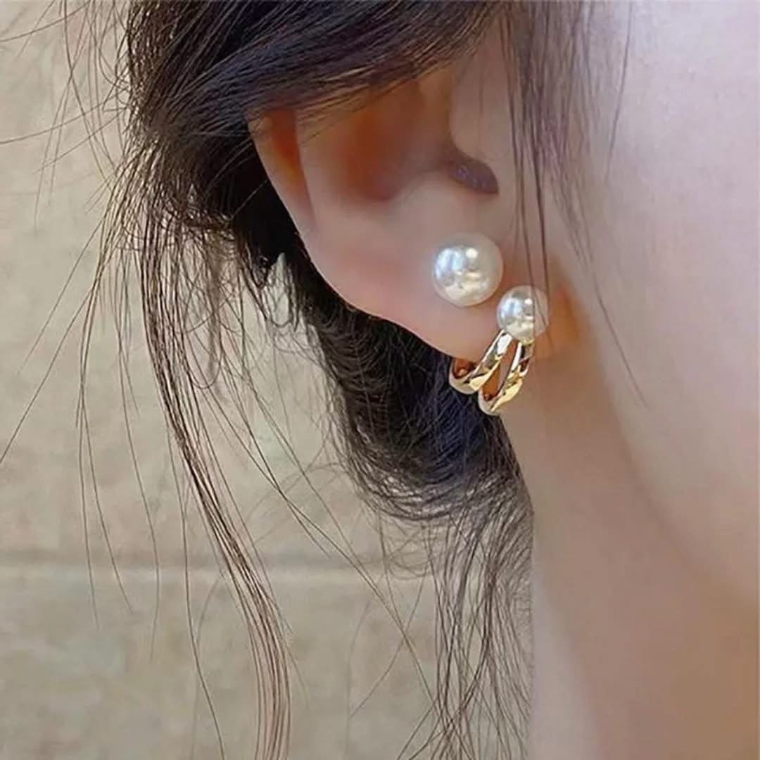 Pearl fishtail earrings