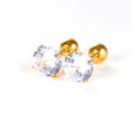 Round Inlay zircon studs
