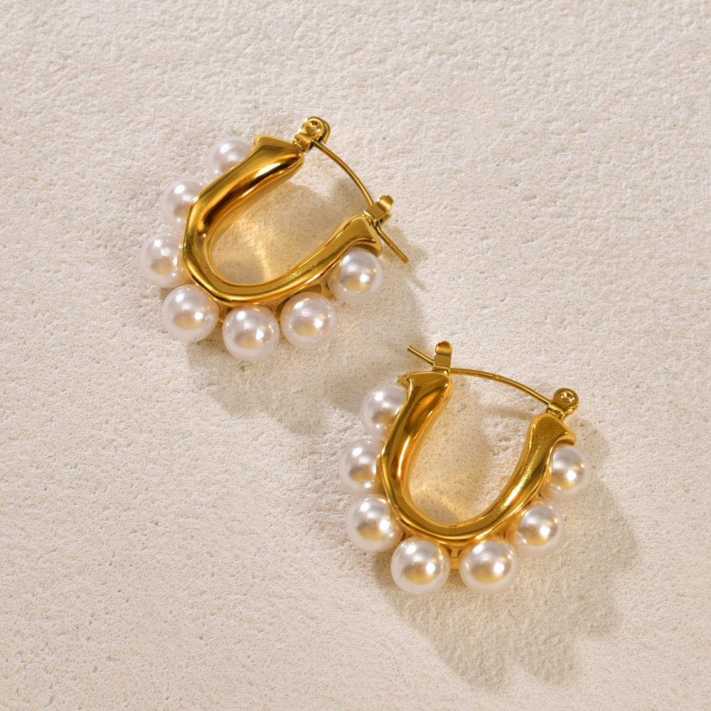 Plating Pearls earrings