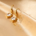 Zircon drop earrings