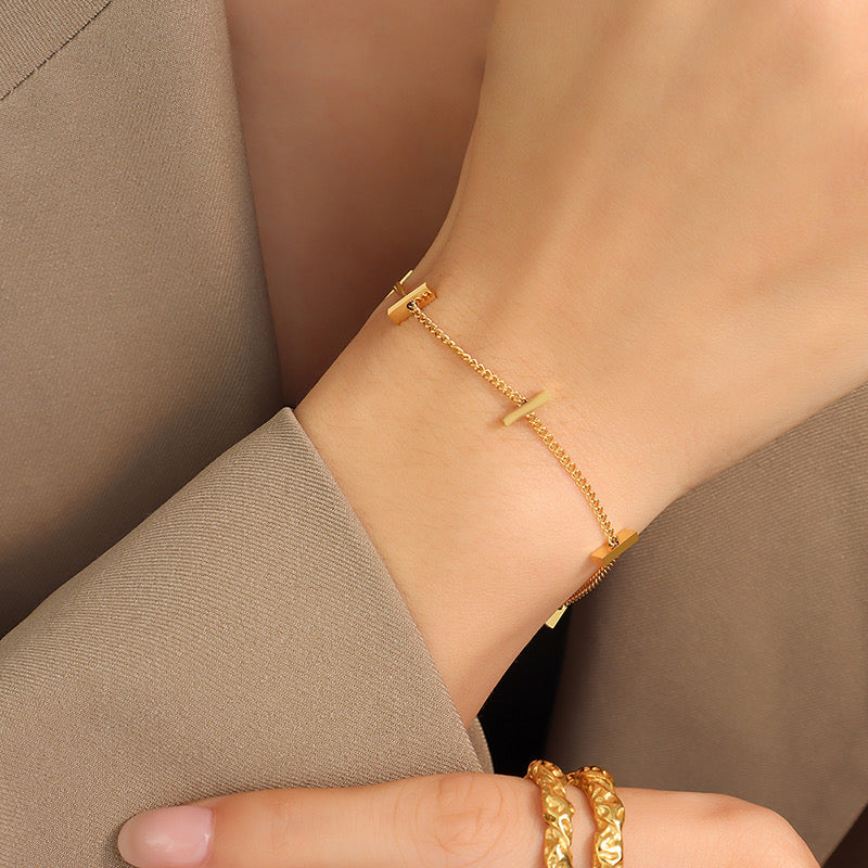 Plated stainlesss steel bracelet