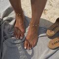 Plated pearls anklet