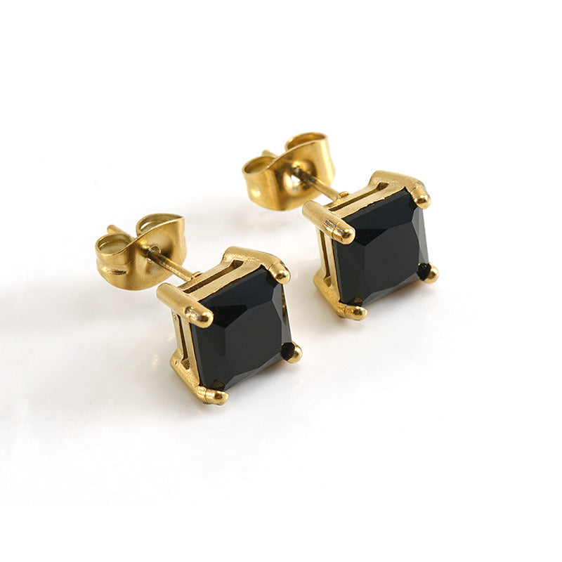 Retro zircon studs