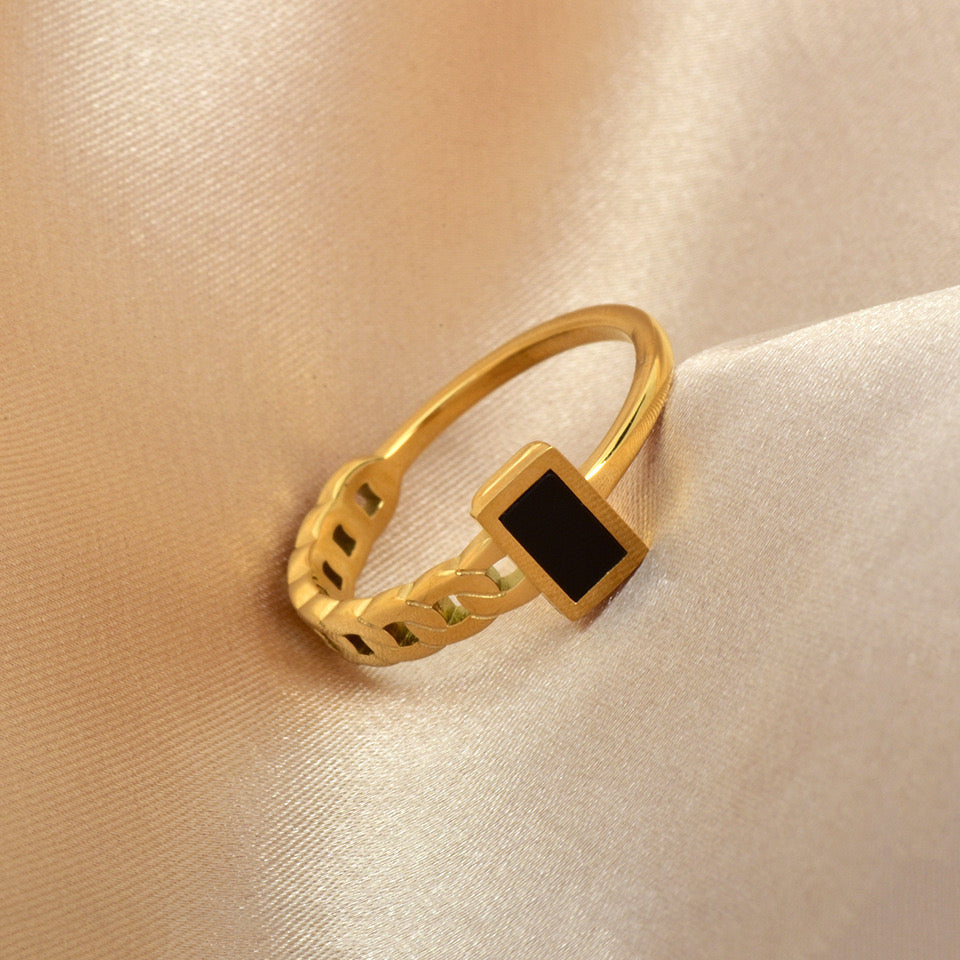 Simple plating titanium ring