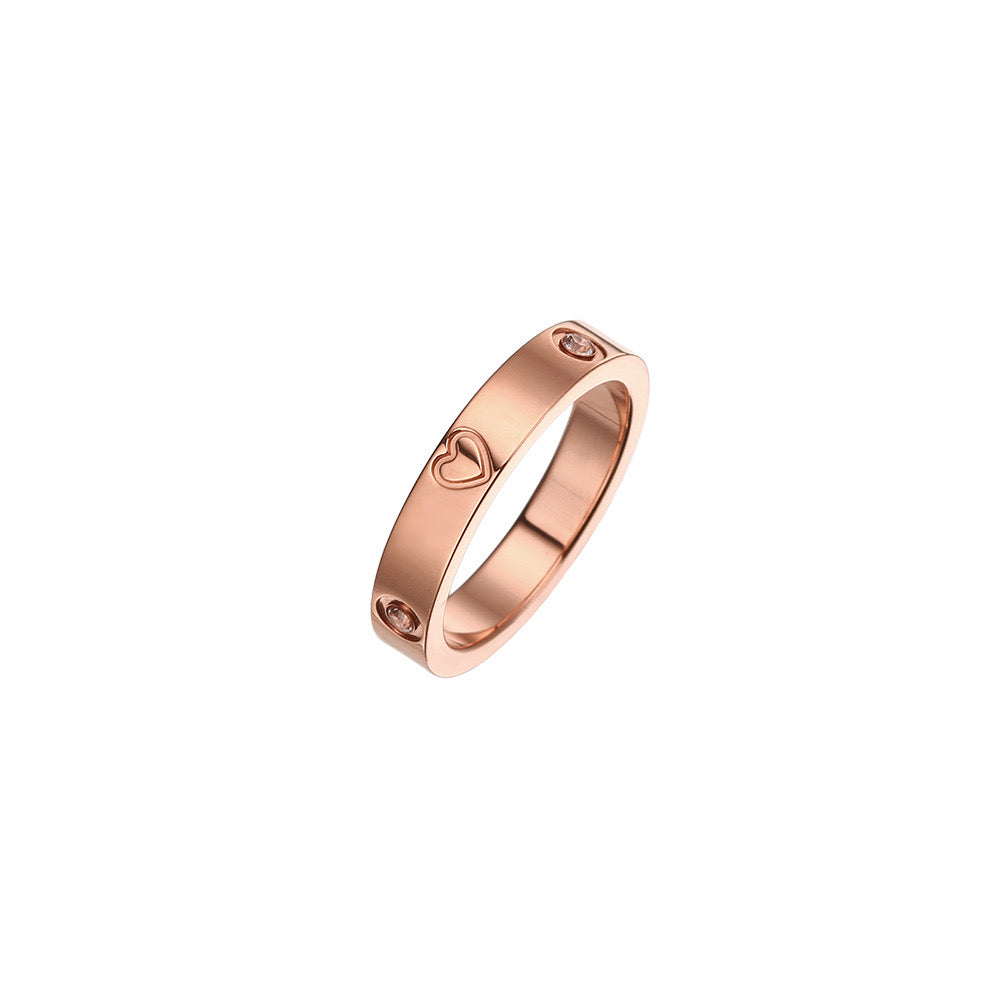 Heart zircon ring